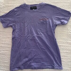 Bianca Chandon Lover Pocket T-Shirt Purple Mens Large Short Sleeve Cotton LA